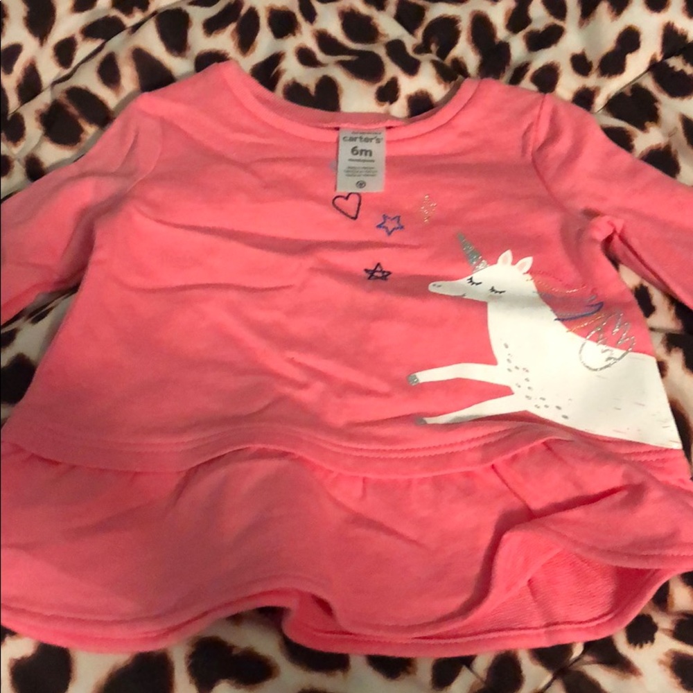 Pink unicorn long sleeve shirt